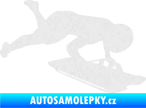 Samolepka Skeleton 002 pravá Ultra Metalic bílá