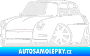 Samolepka Škoda 1000 karikatura levá Ultra Metalic bílá