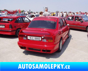 Samolepka Škoda 105, 120 - zadní Ultra Metalic bílá