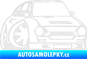 Samolepka Škoda 110r karikatura pravá Ultra Metalic bílá
