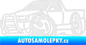 Samolepka Škoda Felicia korba karikatura levá Ultra Metalic bílá