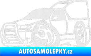 Samolepka Škoda Felicia pickup karikatura levá Ultra Metalic bílá