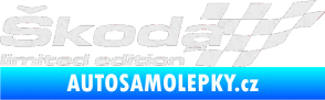 Samolepka Škoda limited edition pravá Ultra Metalic bílá