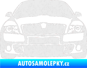 Samolepka Škoda Octavia 2 karikatura  Ultra Metalic bílá