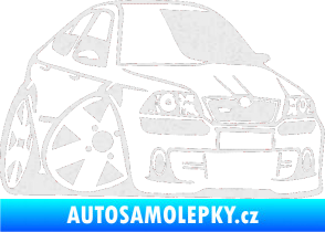 Samolepka Škoda Octavia RS karikatura pravá Ultra Metalic bílá