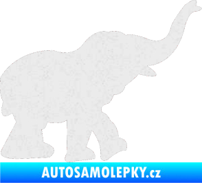 Samolepka Slon 022 pravá Ultra Metalic bílá