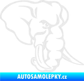 Samolepka Slon 026 pravá hlava Ultra Metalic bílá