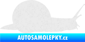 Samolepka Šnek 001 pravá Ultra Metalic bílá