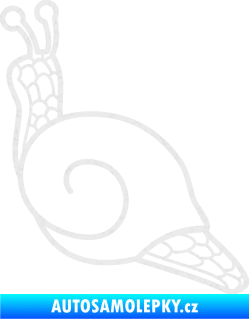 Samolepka Šnek 003 levá Ultra Metalic bílá