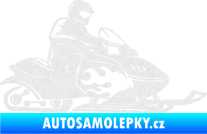 Samolepka Sněžný skútr pravá Ultra Metalic bílá