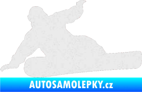 Samolepka Snowboard 001 levá Ultra Metalic bílá