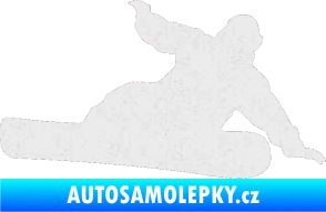 Samolepka Snowboard 001 pravá Ultra Metalic bílá