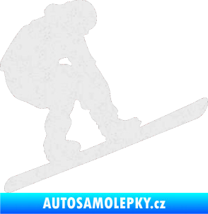 Samolepka Snowboard 002 pravá Ultra Metalic bílá