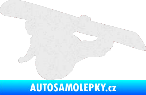 Samolepka Snowboard 007 levá Ultra Metalic bílá