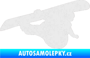 Samolepka Snowboard 007 pravá Ultra Metalic bílá