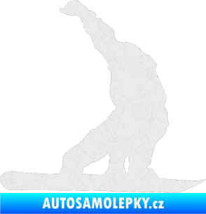 Samolepka Snowboard 011 pravá Ultra Metalic bílá