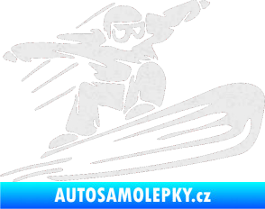 Samolepka Snowboard 014 pravá Ultra Metalic bílá