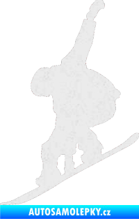 Samolepka Snowboard 018 levá Ultra Metalic bílá
