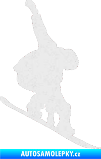 Samolepka Snowboard 018 pravá Ultra Metalic bílá
