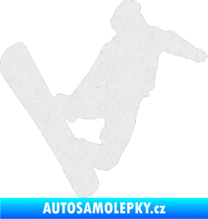 Samolepka Snowboard 020 pravá Ultra Metalic bílá
