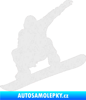Samolepka Snowboard 021 levá Ultra Metalic bílá