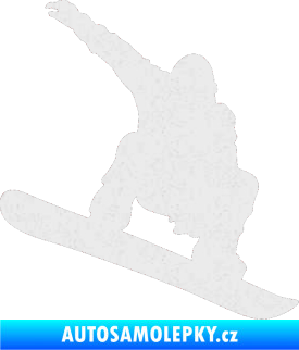 Samolepka Snowboard 021 pravá Ultra Metalic bílá