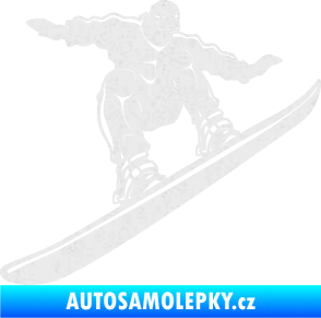 Samolepka Snowboard 038 pravá Ultra Metalic bílá