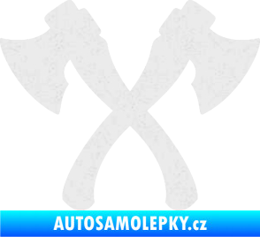Samolepka Spojené sekery Ultra Metalic bílá