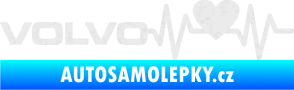 Samolepka Srdeční tep 021 levá Volvo srdcem Ultra Metalic bílá