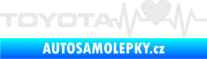 Samolepka Srdeční tep 023 levá toyota Ultra Metalic bílá