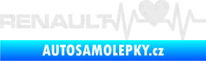 Samolepka Srdeční tep 041 levá Renault Ultra Metalic bílá
