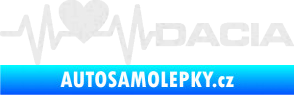 Samolepka Srdeční tep 045 pravá Dacia Ultra Metalic bílá