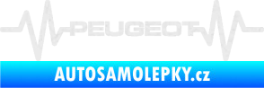 Samolepka Srdeční tep 053 Peugeot Ultra Metalic bílá