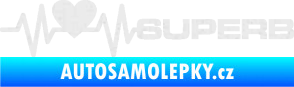 Samolepka Srdeční tep 072 pravá Superb Ultra Metalic bílá
