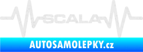 Samolepka Srdeční tep 075 Scala Ultra Metalic bílá