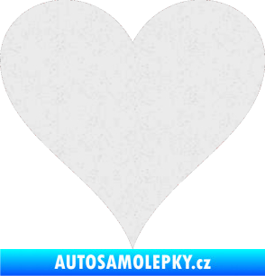 Samolepka Srdíčko 001 Ultra Metalic bílá