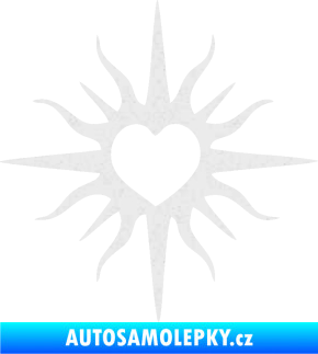 Samolepka Srdíčko 006 Ultra Metalic bílá