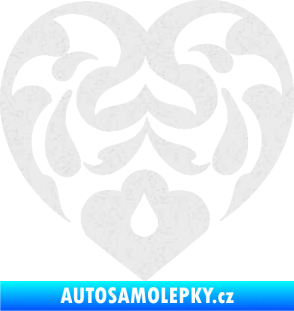 Samolepka Srdíčko 007 Ultra Metalic bílá