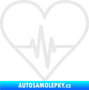 Samolepka Srdíčko 017 ekg křivka Ultra Metalic bílá