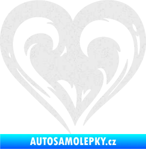 Samolepka Srdíčko 021 levá Ultra Metalic bílá