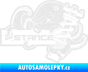 Samolepka Stance nápis s chobotnicí Ultra Metalic bílá