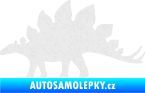 Samolepka Stegosaurus 001 levá Ultra Metalic bílá
