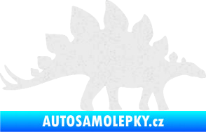 Samolepka Stegosaurus 001 pravá Ultra Metalic bílá