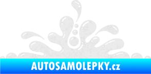 Samolepka Stékající skvrna 003 levá kaňka Ultra Metalic bílá