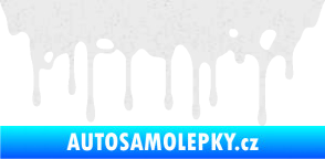 Samolepka Stékající skvrna 005 levá Ultra Metalic bílá