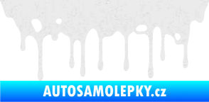 Samolepka Stékající skvrna 005 pravá Ultra Metalic bílá