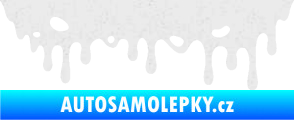 Samolepka Stékající skvrna 006 pravá Ultra Metalic bílá