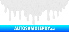 Samolepka Stékající skvrna 007 levá Ultra Metalic bílá