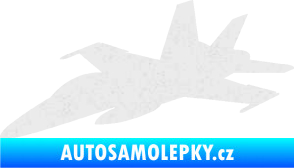 Samolepka Stíhací letoun 001 levá Ultra Metalic bílá