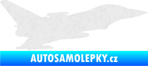 Samolepka Stíhací letoun 002 pravá Ultra Metalic bílá